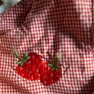 Strawberry gingham top by Jacadi